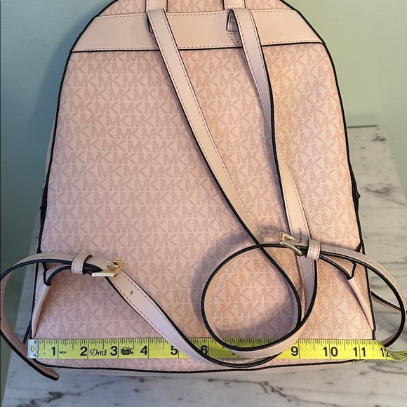 Michael Kors Jaycee Large Blush Logo Backpack Denim Transfer - Picture 13 of 16